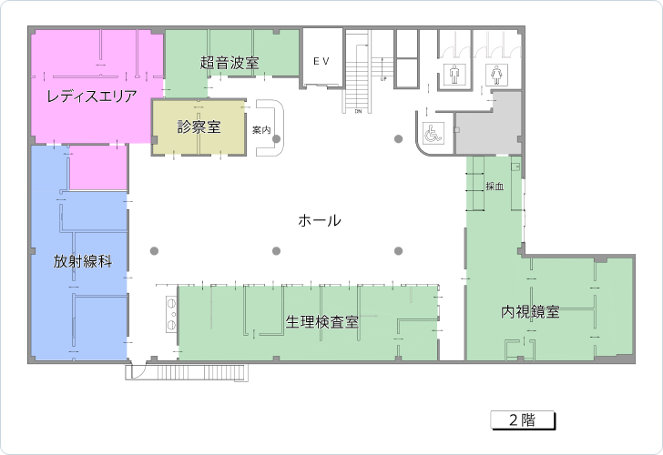 2階のフロアガイド図